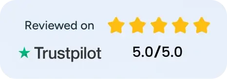 Reviewed on Trustpilot 5.0 out of 5.0